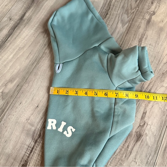 Dog one piece turquoise fleece hoodie.
Size small - Petcircle - Picture 4 of 10